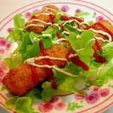 ケチャ/マヨ/マジソルで　サラダ菜＆フライドチキン